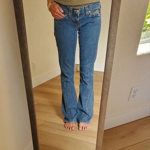 True Religion Joey Twisted Seam Flare Jeans